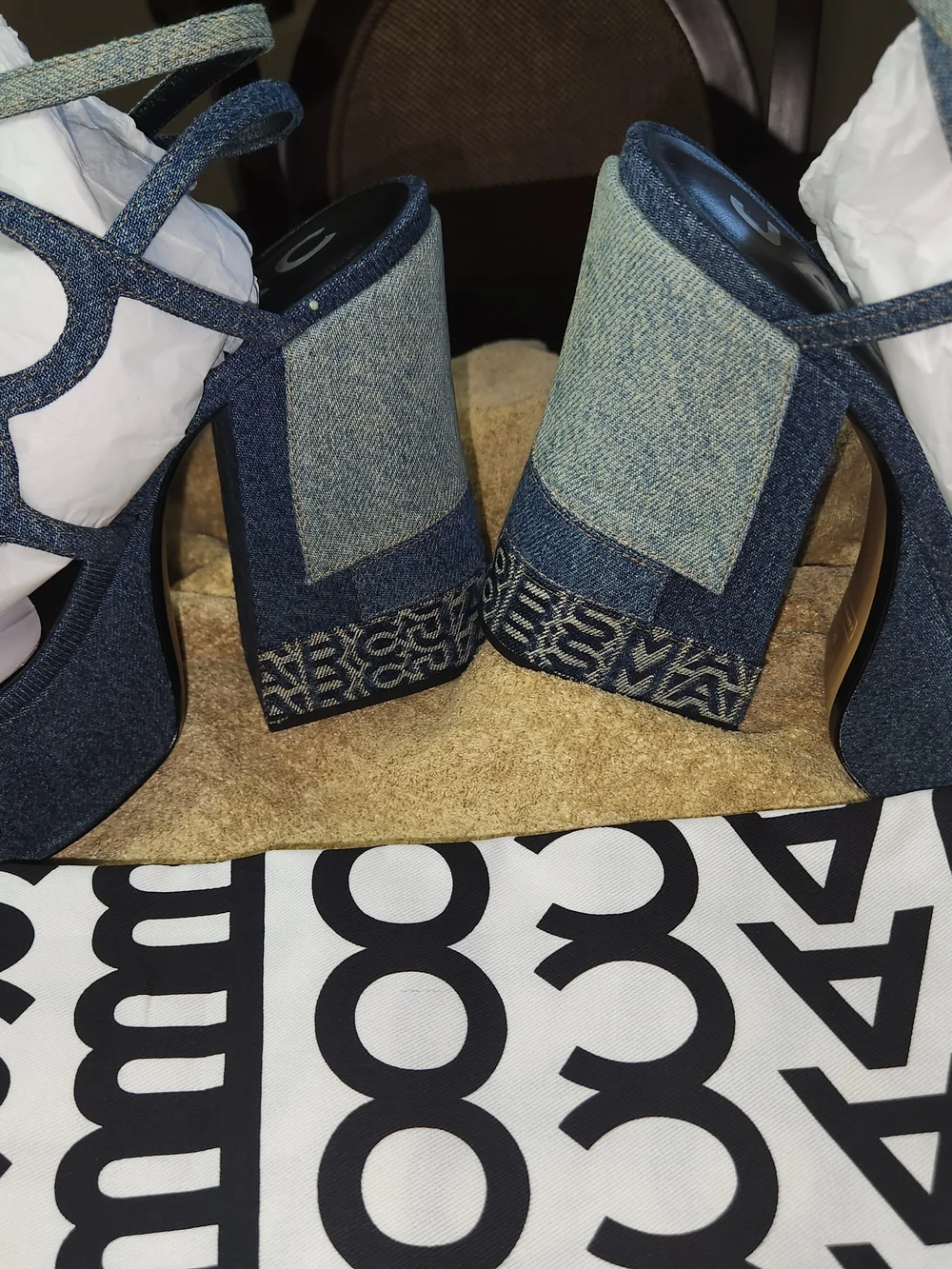 Marc Jacobs Deconstructed Denim Kiki Platform Sandal
